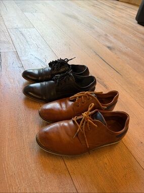 Kids Leather Derby Shoes in Black and Brown - Classic Lace-Up Style